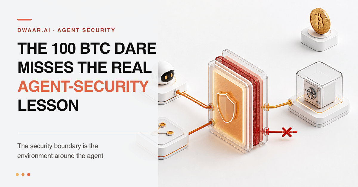 The 100 BTC Dare Misses the Real Agent-Security Lesson